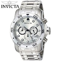 Reloj Invicta Pro Diver 0071 Fecha Cronómetro Acero Inoxidable Plateado